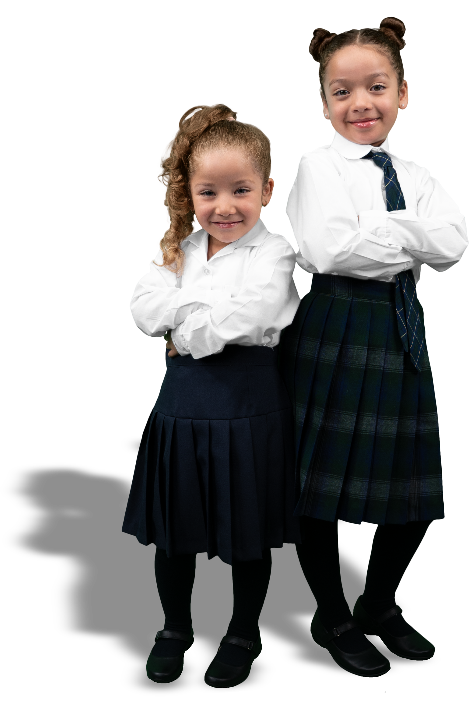 niña con uniforme